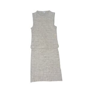 Standard James Perse Ribbed Knit Tank Dress Size 2 Heather Gray Bodycon Fitted